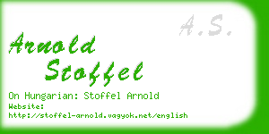 arnold stoffel business card